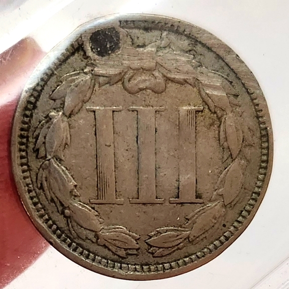 1867 3 Cent Nickel Coin - Picture 4 of 6